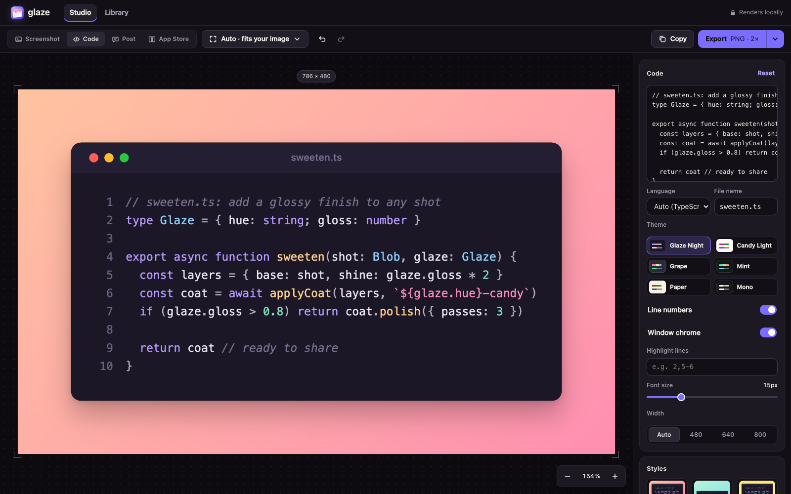 A code image with syntax highlighting and window chrome