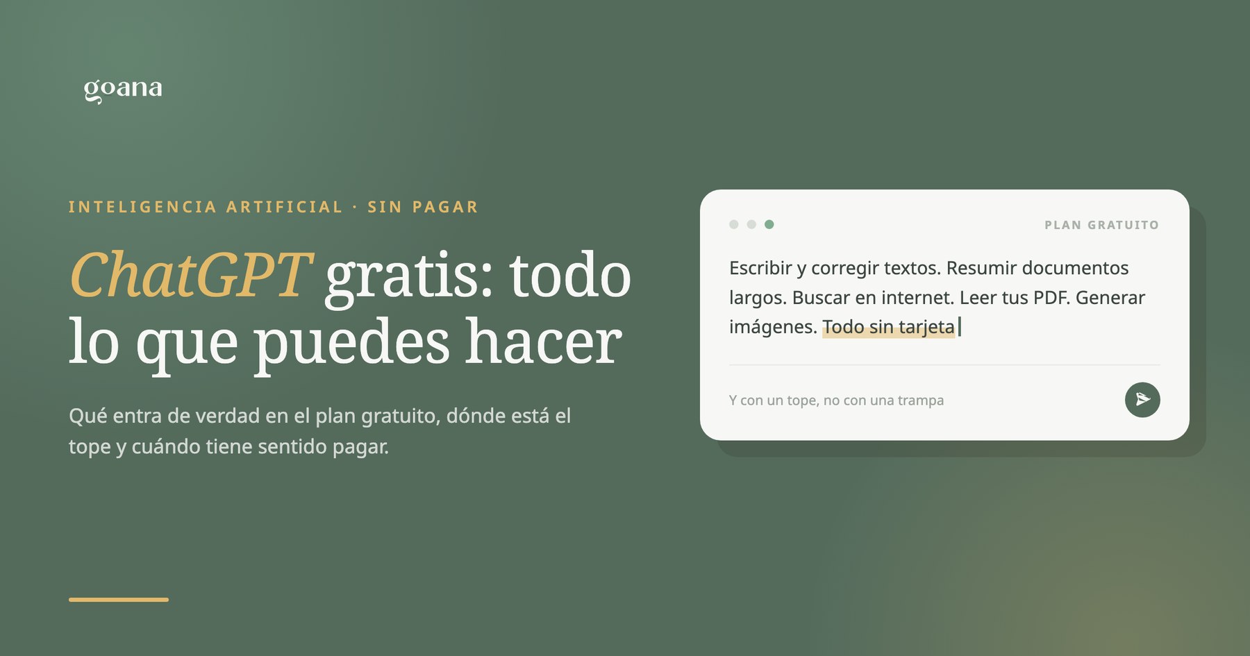 ChatGPT gratis: todo lo que puedes hacer sin pagar un euro