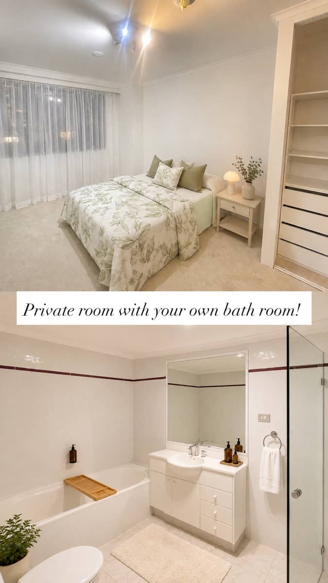 หาเพื่อนบ้าน private room & own bathroom