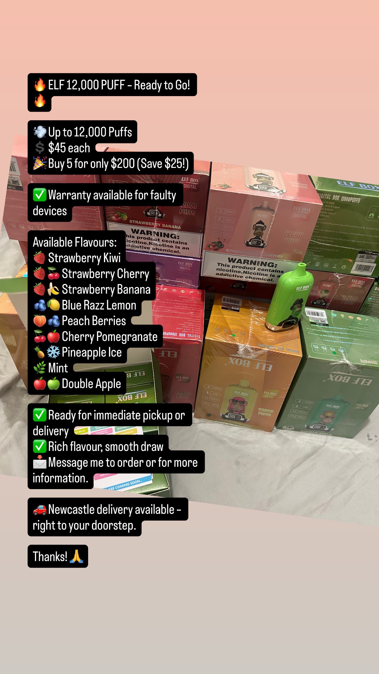 🔥 ELF 12,000 PUFF – Ready to Go! 🔥