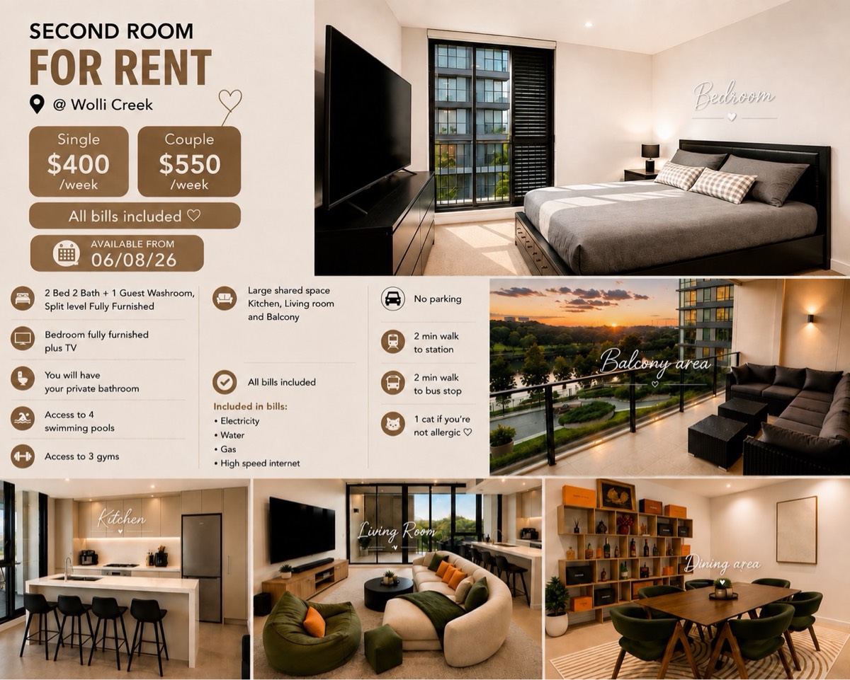 ห้องว่าง Wolli Creek