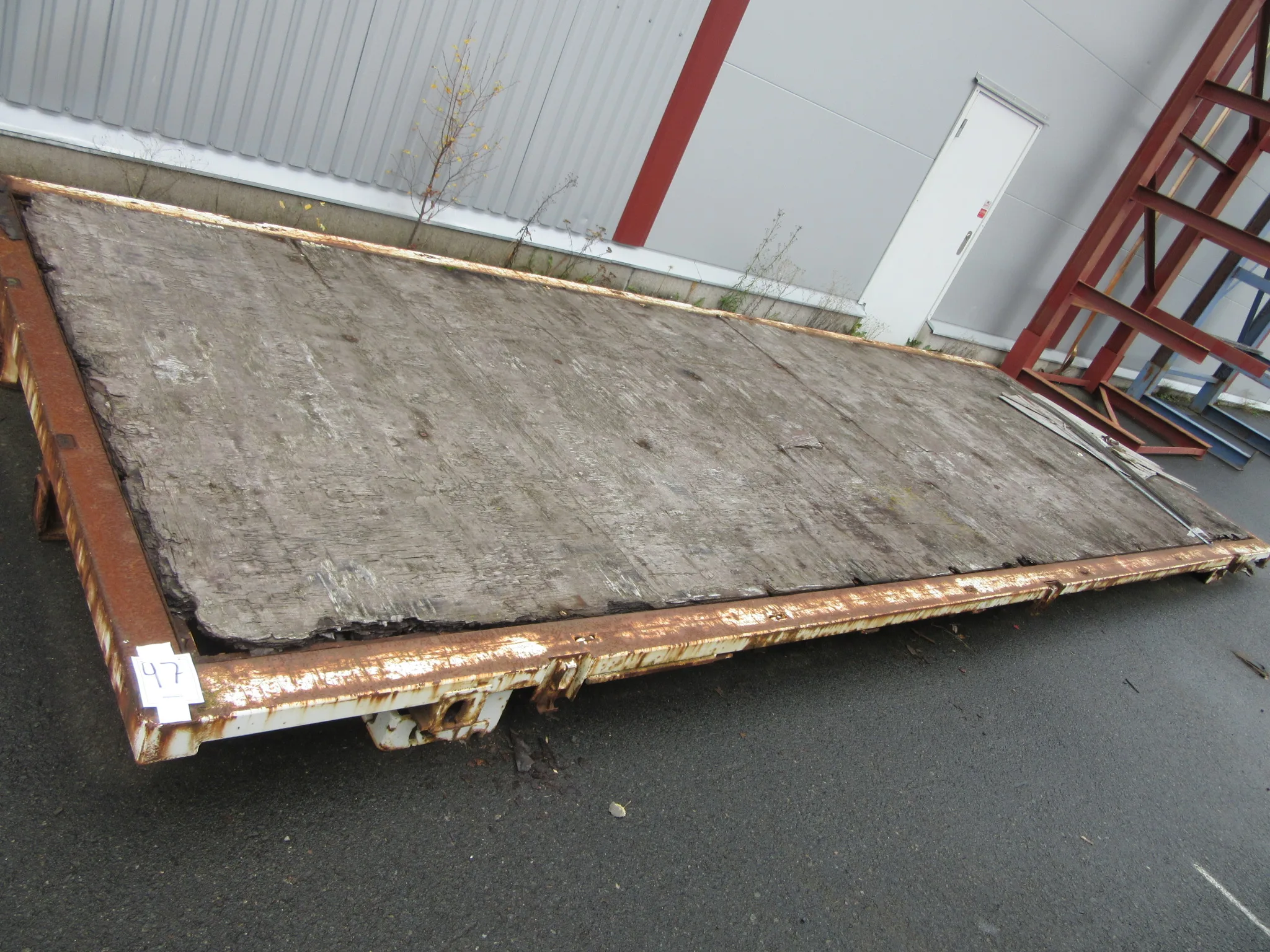 Containerflak utan lyftgavel