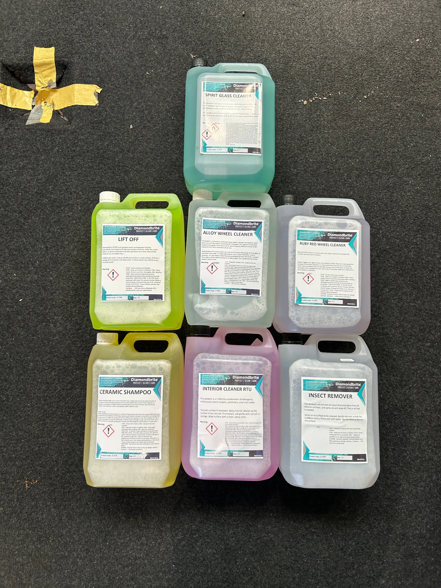 Bilvårdspaket, 7 produkter totalt 35 liter