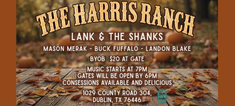 Lank & The Shanks w/ Mason Marek, Buck Fuffalo & Landon Blake