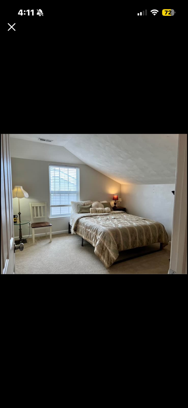 Cozy bedroom with private bathroom