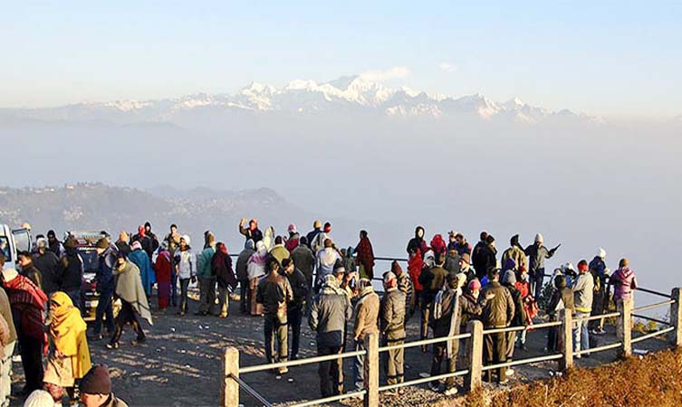 Breathtaking sunrise view over Kanchenjunga from Tiger Hill, Darjeeling