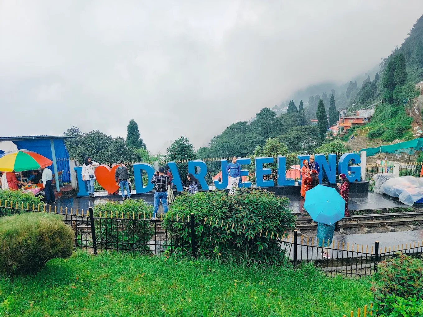 The Darjeeling Toy Train making its way around the scenic Batasia Loop