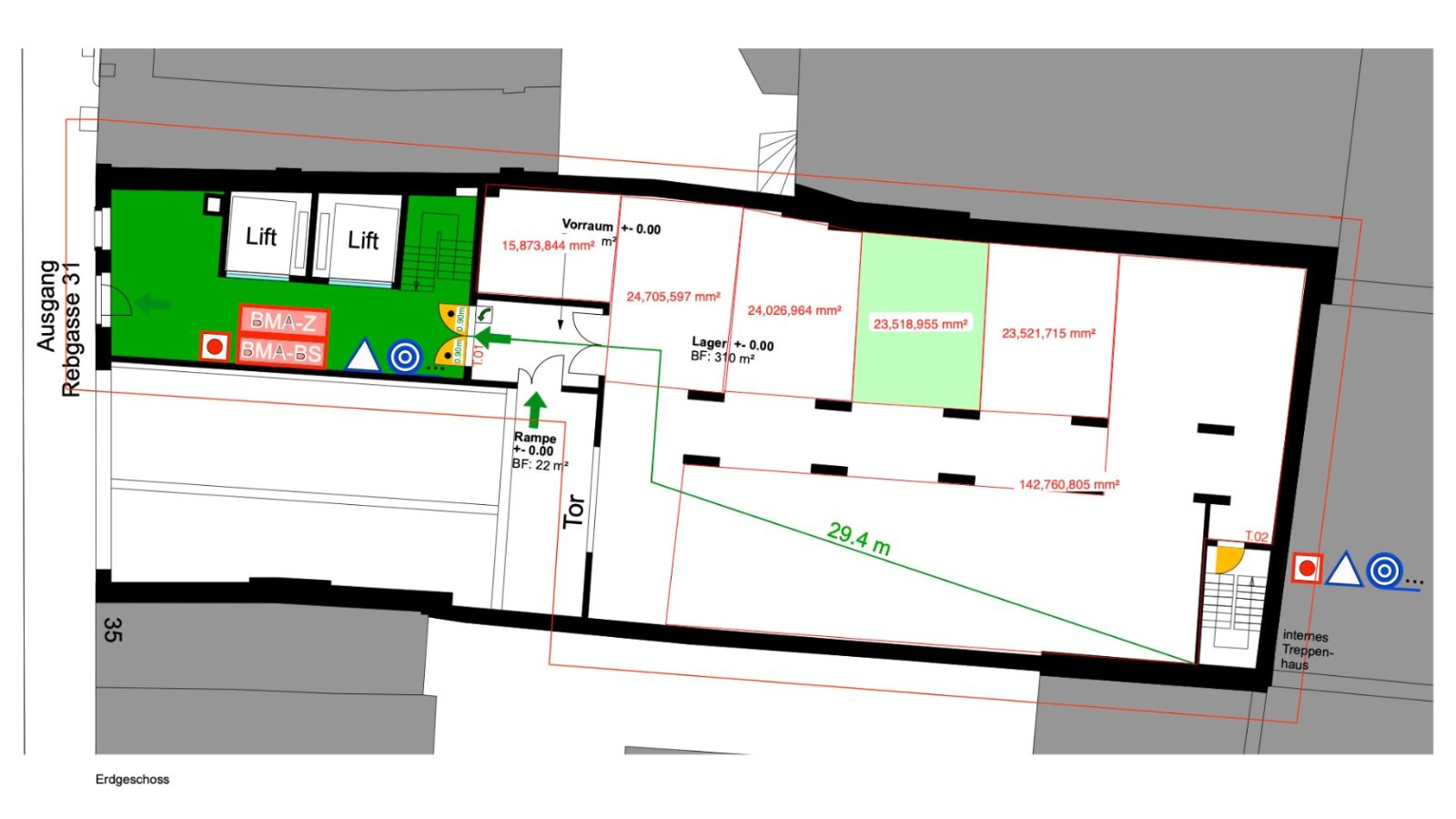 Grundriss (Brandschutzplan)