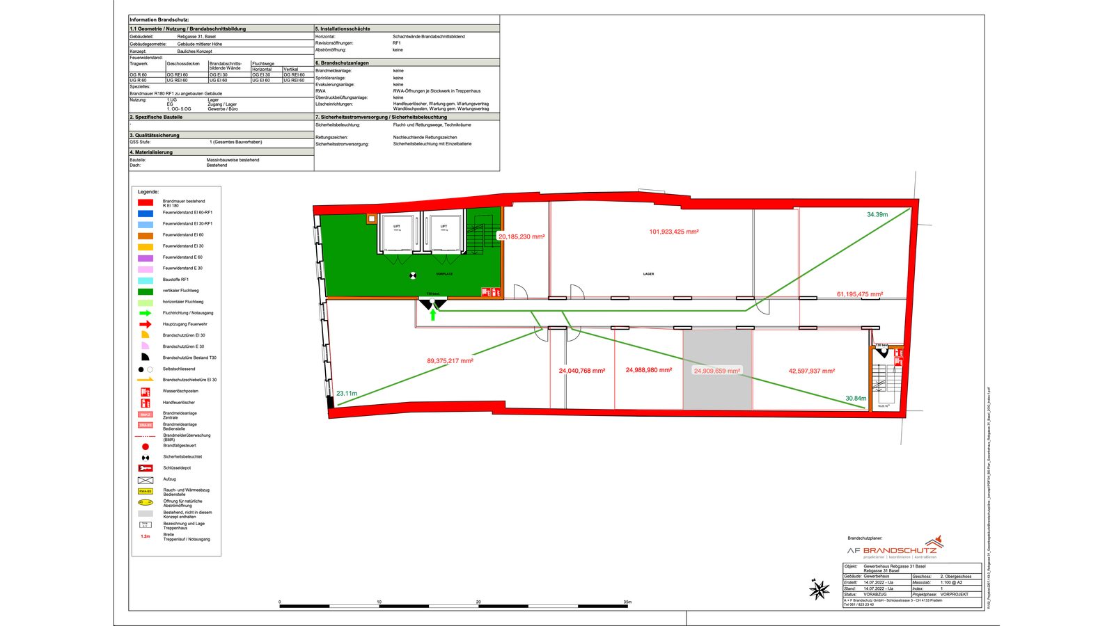 Grundriss (Brandschutzplan)