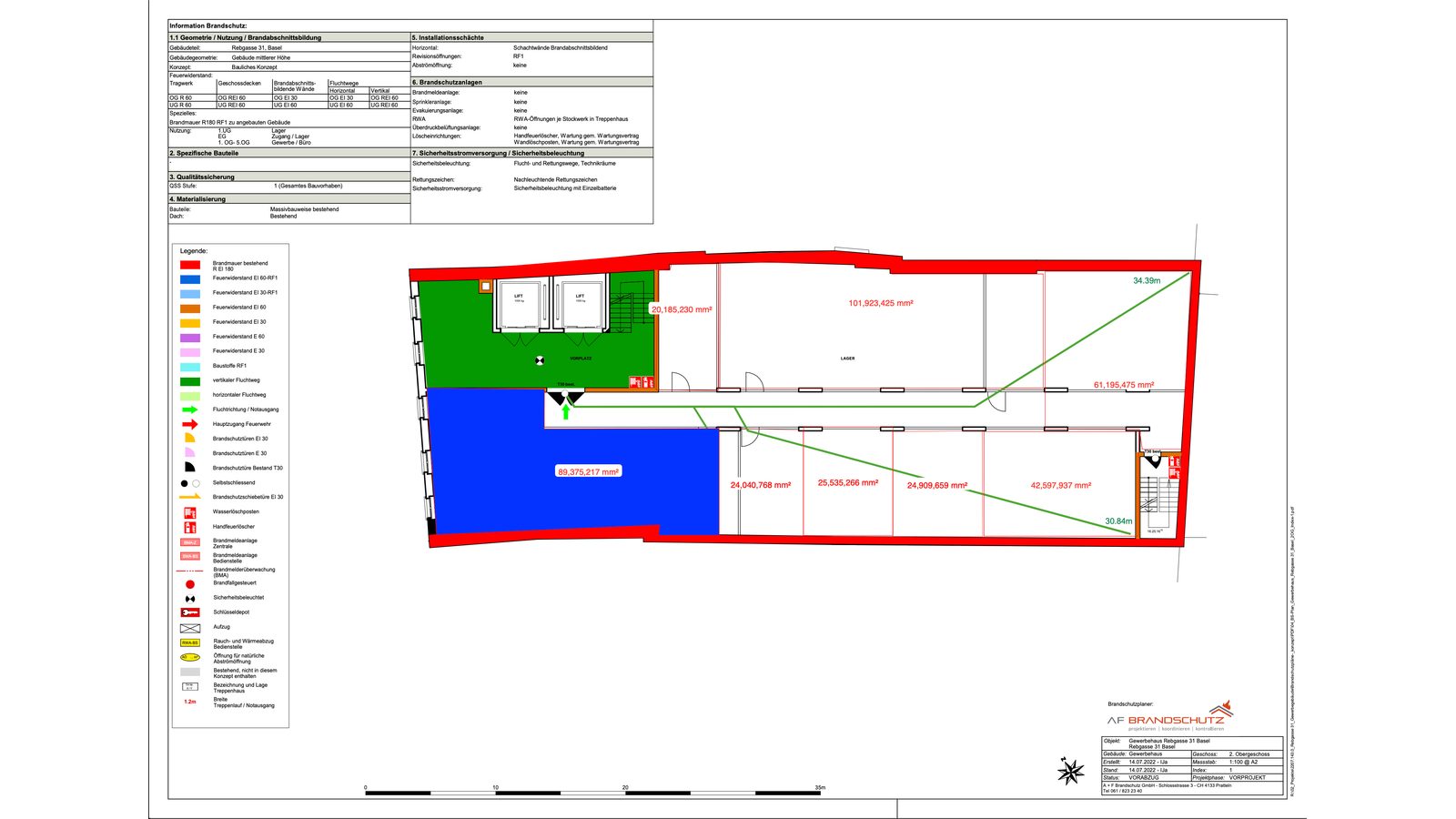 Grundriss (Brandschutzplan)