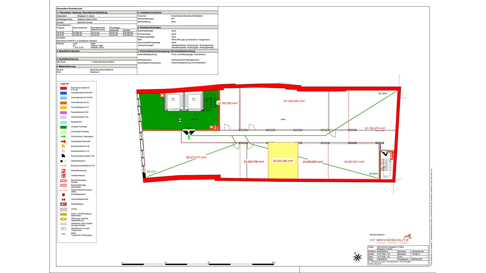 Grundriss (Brandschutzplan)