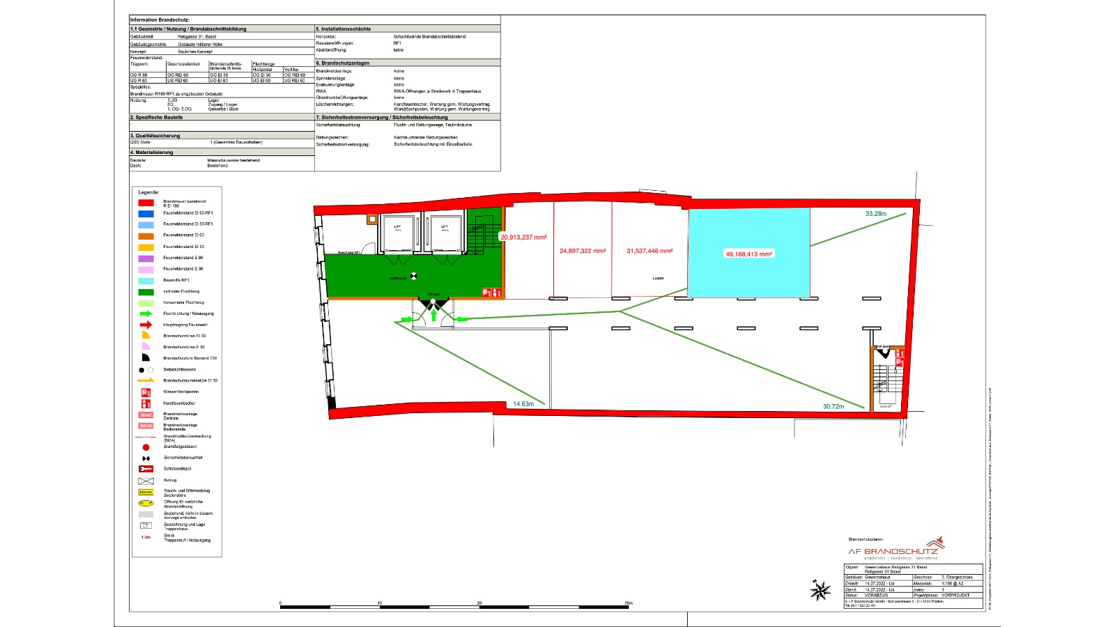 Grundriss (Brandschutzplan)
