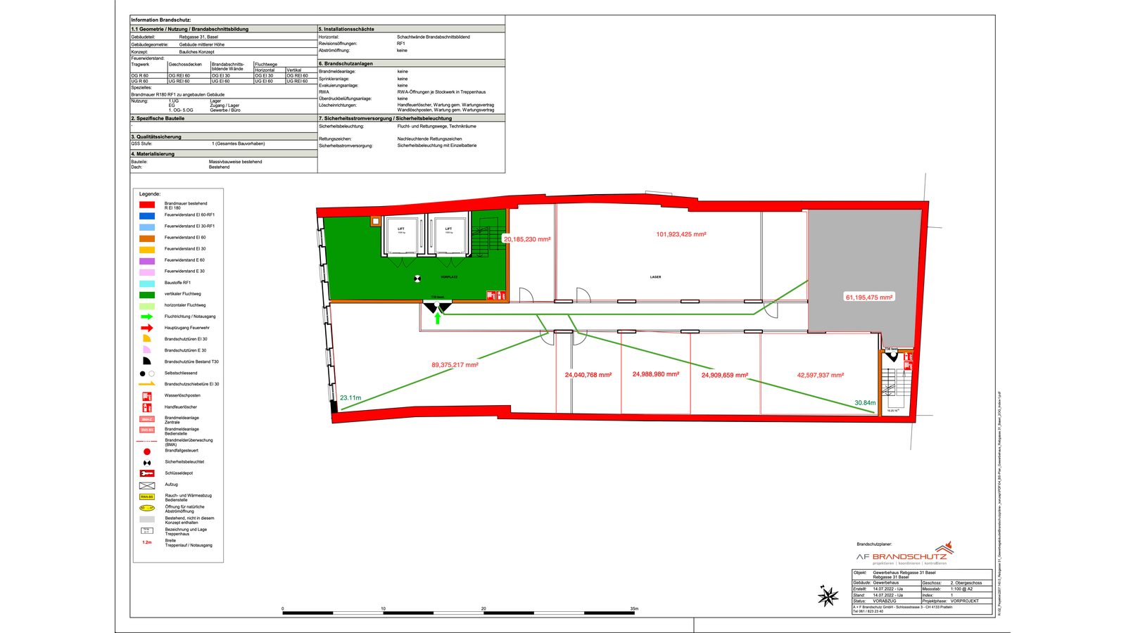 Grundriss (Brandschutzplan)