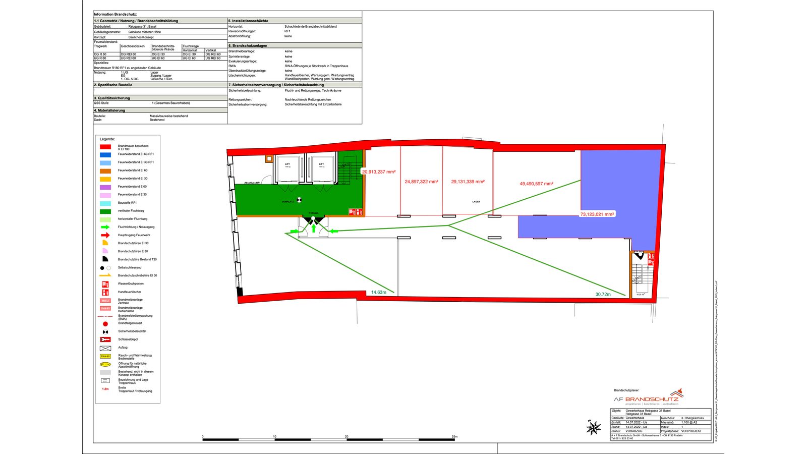 Grundriss (Brandschutzplan)