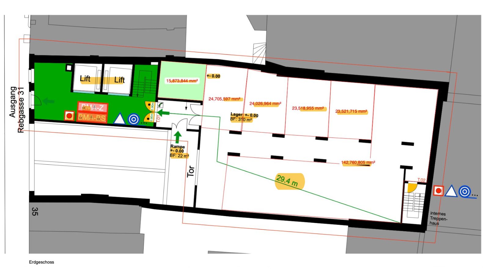 Grundriss (Brandschutzplan)