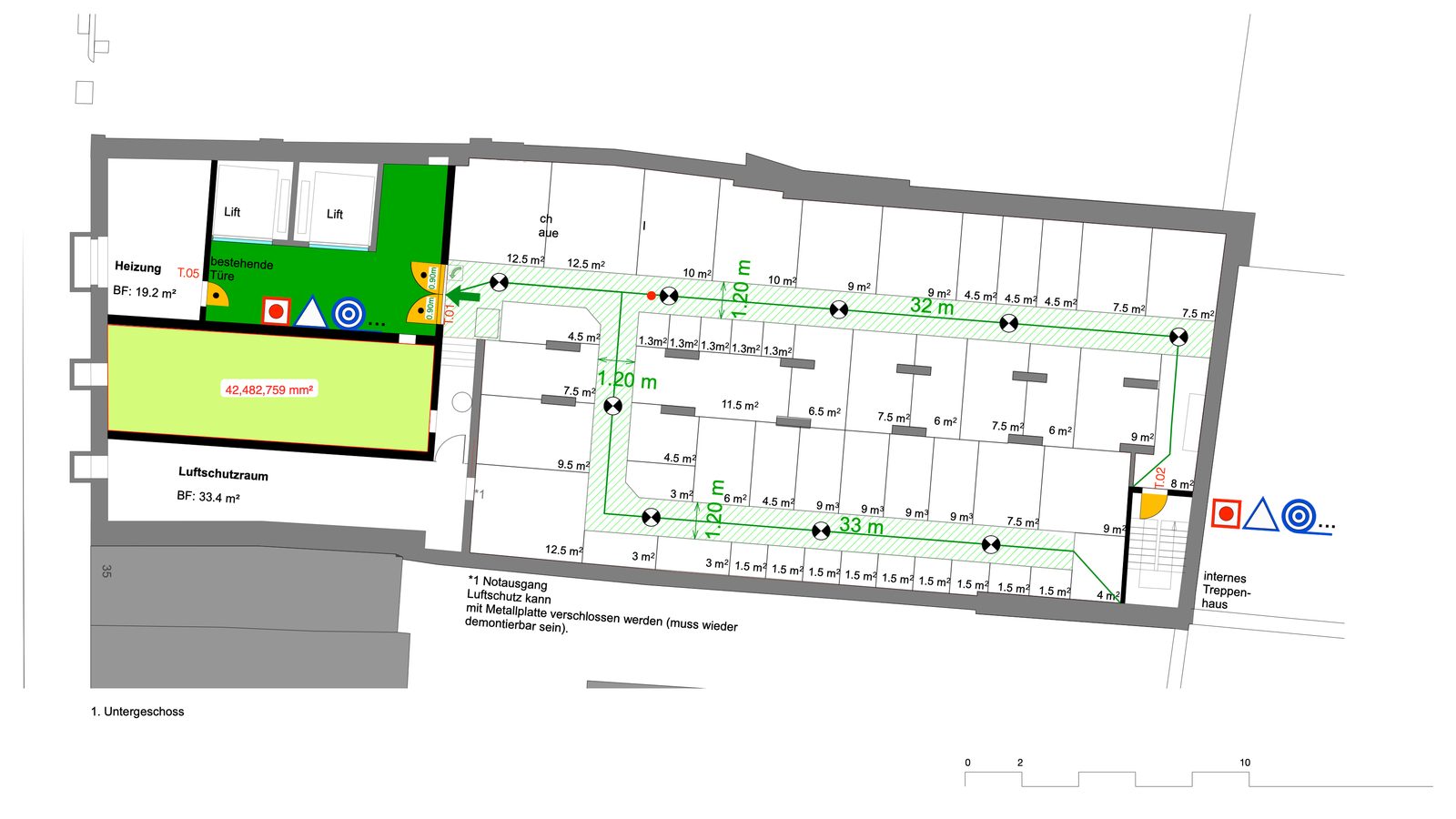 Grundriss (Brandschutzplan)
