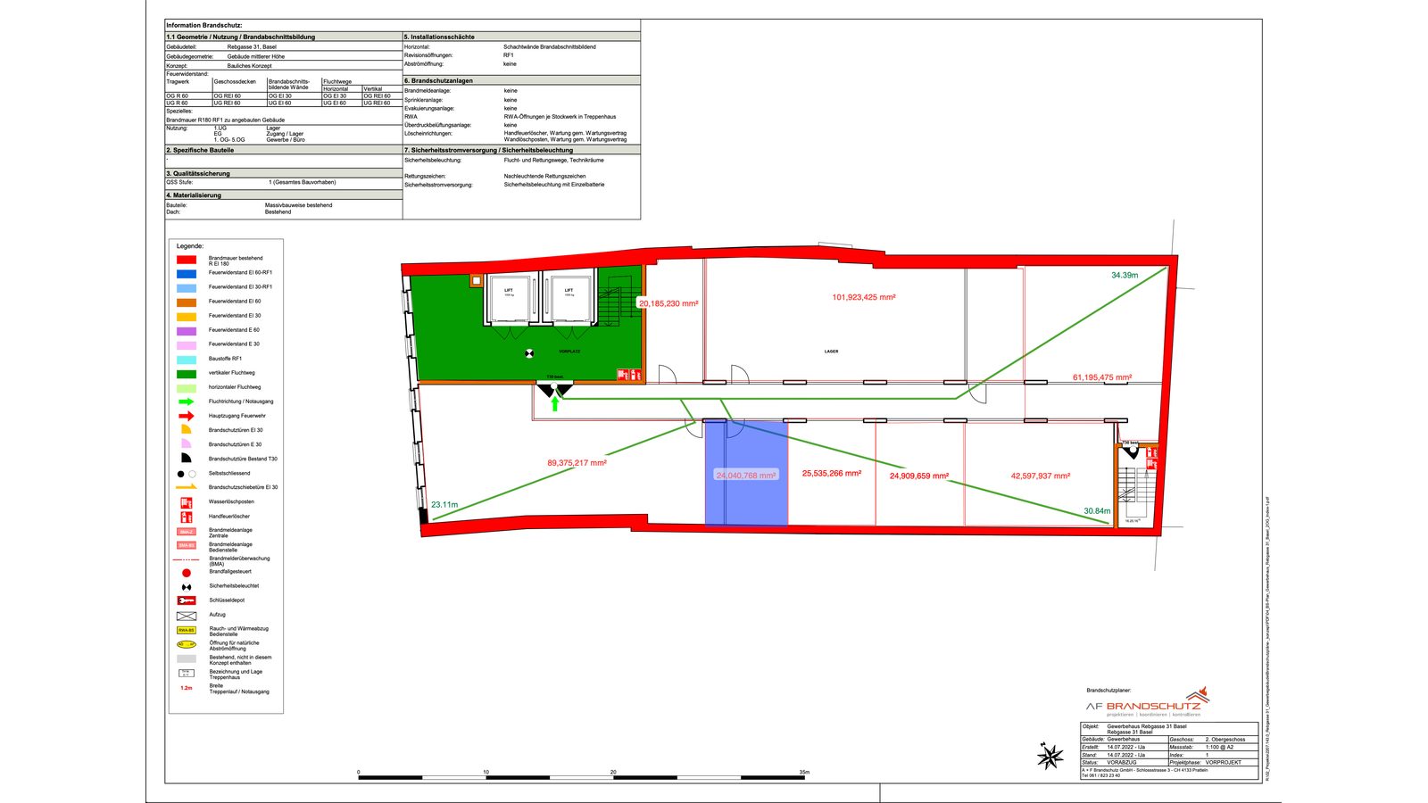 Grundriss (Brandschutzplan)