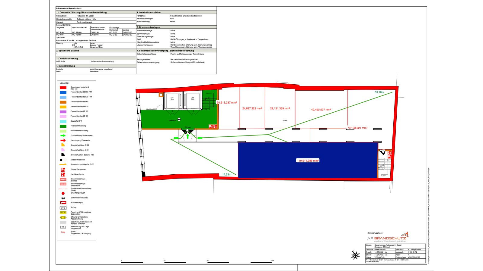 Grundriss (Brandschutzplan)