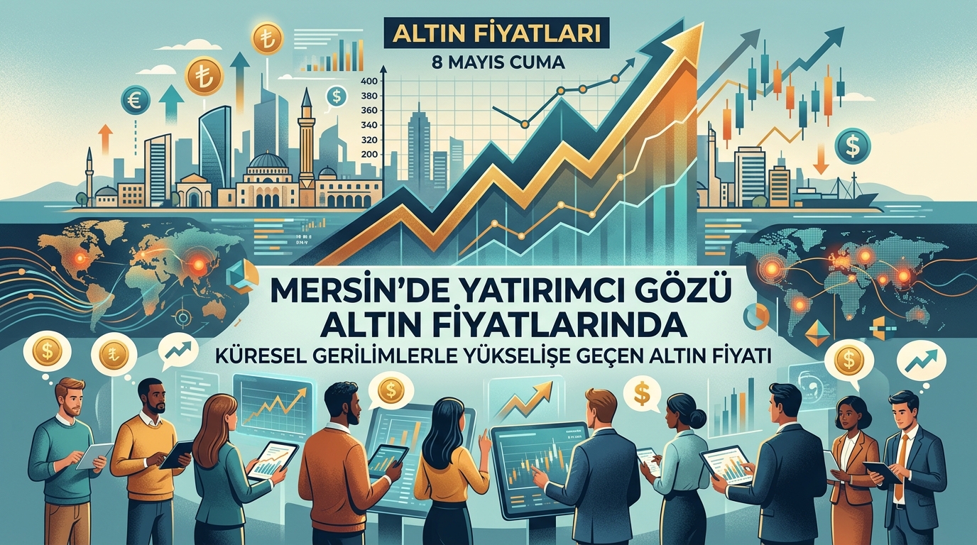 Mersin'de Yatırımcı Gözü Altın Fiyatlarında: 8 Mayıs Cuma Piyasa Hareketi