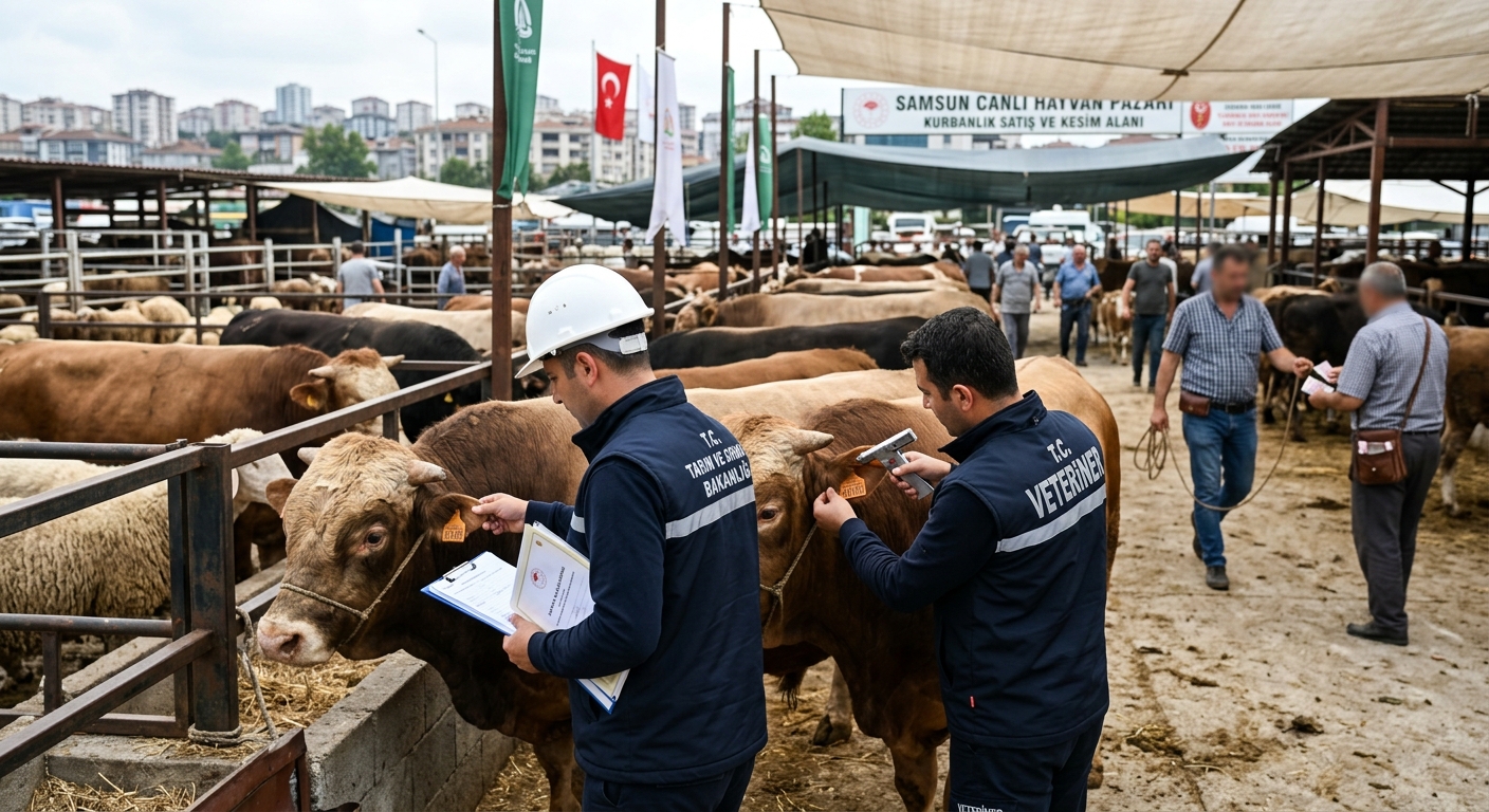 Samsun'da Kurban Bayramı Öncesi Canlı Hayvan Piyasasında Denetim Uyarısı