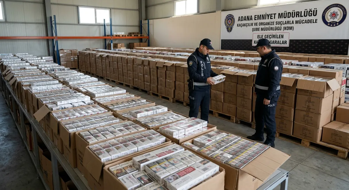 Adana'da 13,5 Milyon TL Değerinde Kaçak Sigara Operasyonu