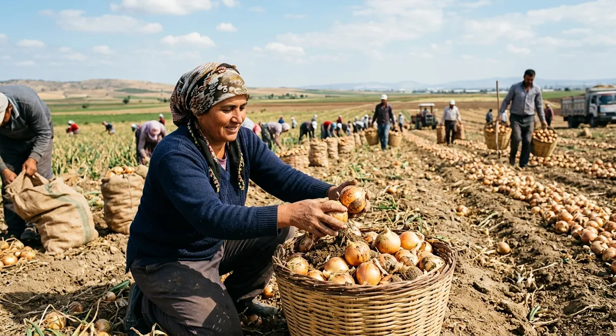 Adana'da Soğan Hasadı Başladı: Kilosu 15 TL Beklentisi Piyasayı Canlandırdı