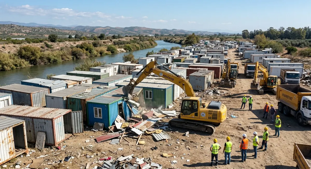 Antalya Acısu'da Kaçak Yapılaşmaya Büyük Darbe: 300 Konteyner İçin Yıkım Kararı