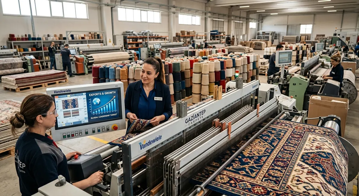 Gaziantep Halı Sektörü Küresel Liderlik Hedefiyle Büyümesini Sürdürüyor