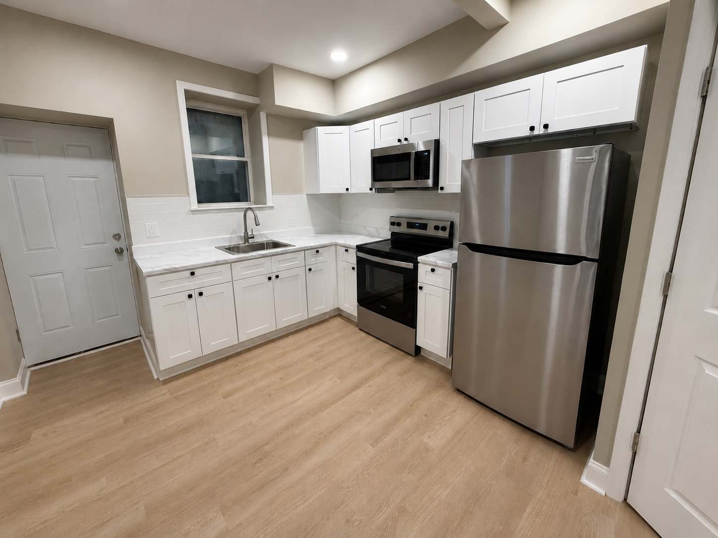 Finished West Philadelphia mixed-use building renovation