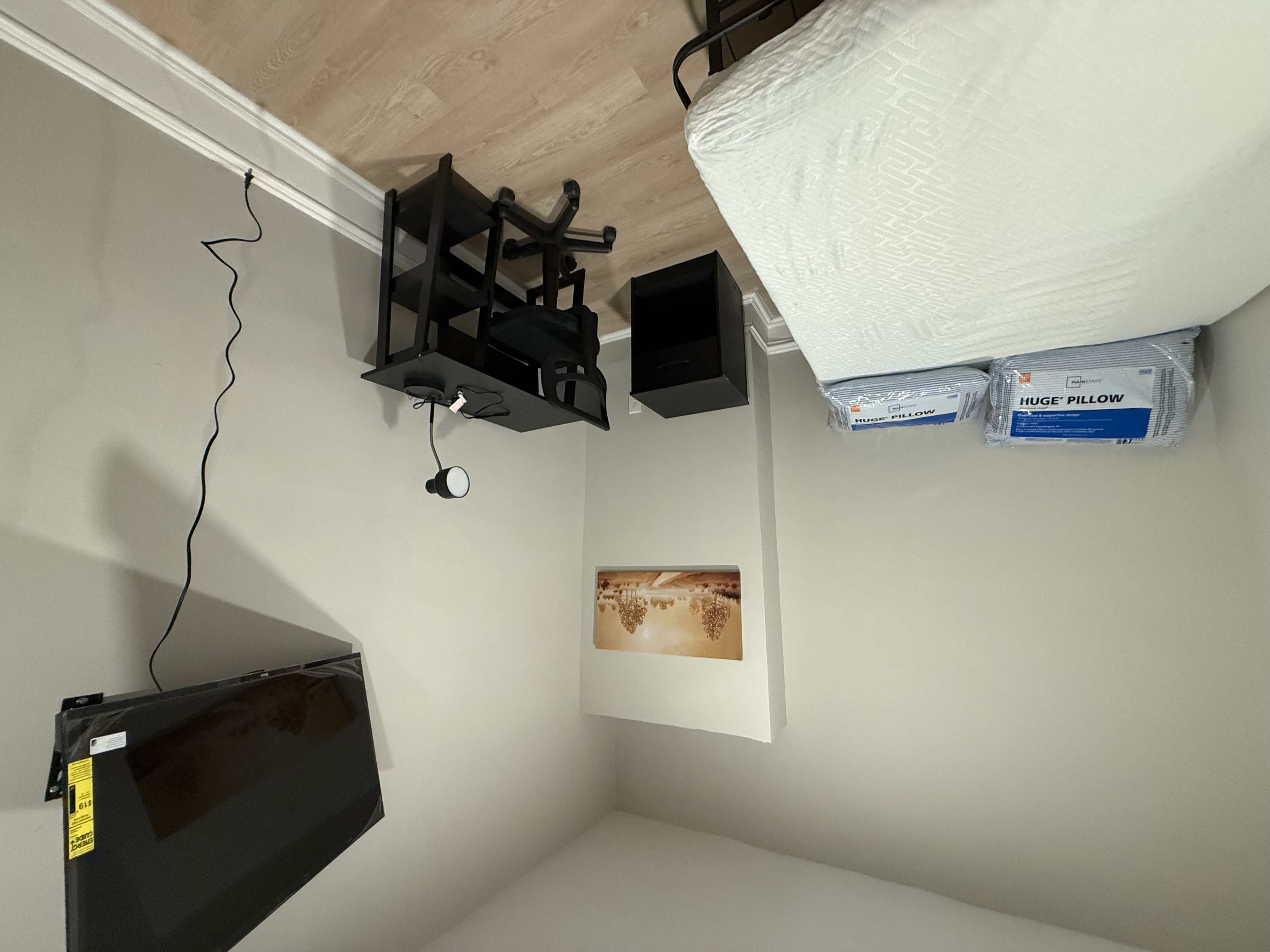 Finished residential interior in the mixed-use renovation