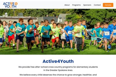 Active4Youth website screenshot