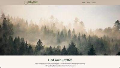 screenshot of Rhythm Consulting and bookkeeping