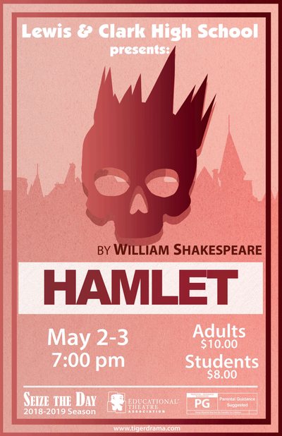 Hamlet — Tiger Drama 2018-2019 production poster