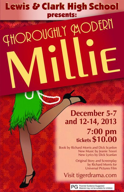 Thoroughly Modern Millie — Tiger Drama 2013-2014 production poster