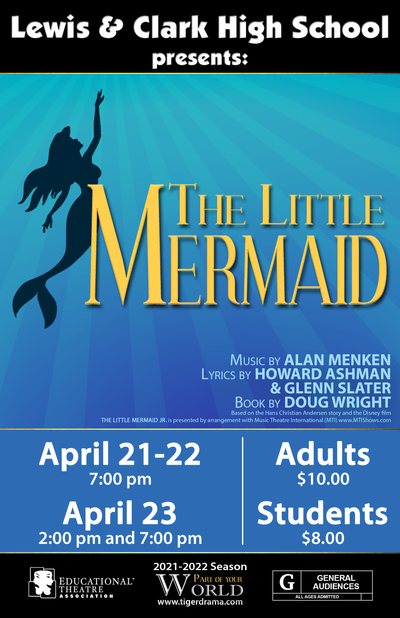The Little Mermaid — Tiger Drama 2021-2022 production poster