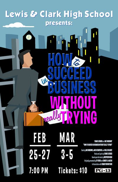 How to Succeed in Business Without Really Trying — Tiger Drama 2015-2016 production poster