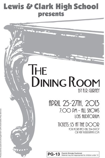 The Dining Room — Tiger Drama 2012-2013 production poster