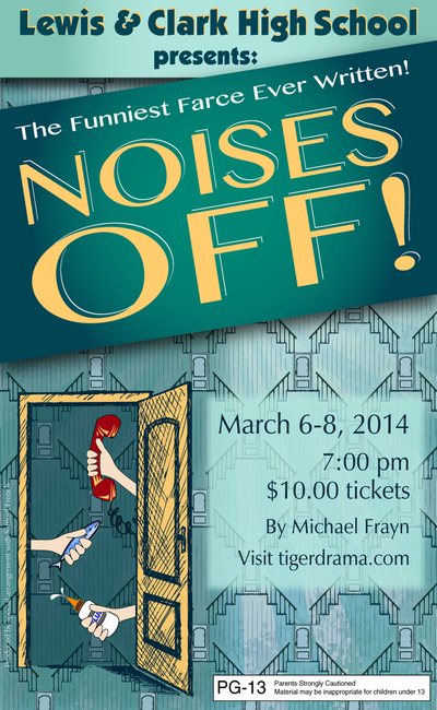 Noises Off — Tiger Drama 2013-2014 production poster