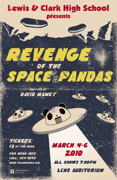 Revenge of the Space Pandas — Tiger Drama 2009-2010 production poster