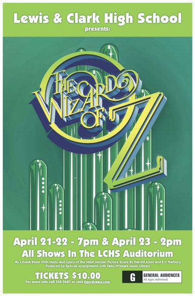 The Wizard of Oz — Tiger Drama 2015-2016 production poster