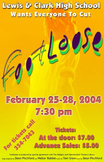 Footloose — Tiger Drama 2003-2004 production poster
