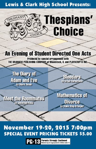 Thespians' Choice — Tiger Drama 2015-2016 production poster