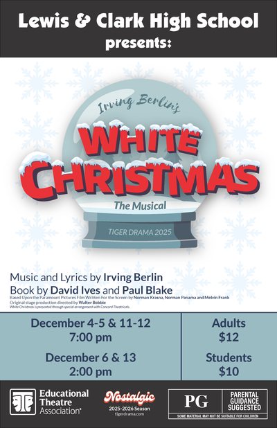 White Christmas — Tiger Drama 2025-2026 production poster
