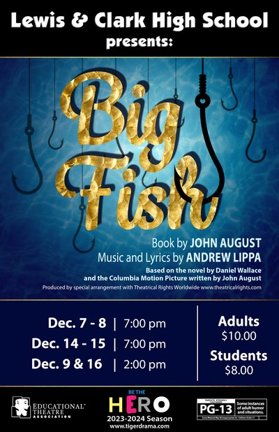 Big Fish — Tiger Drama 2023-2024 production poster