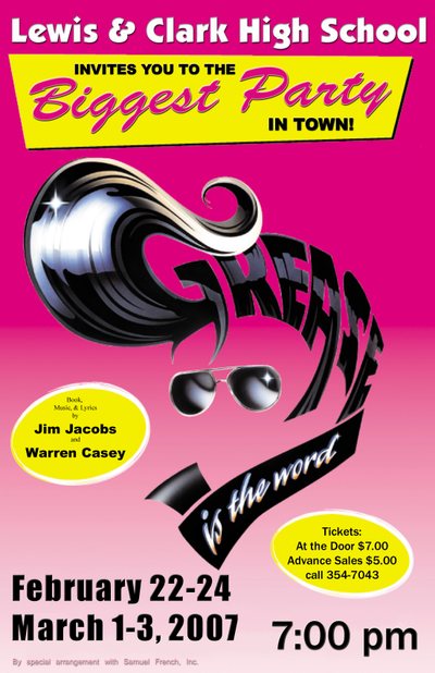 Grease — Tiger Drama 2006-2007 production poster