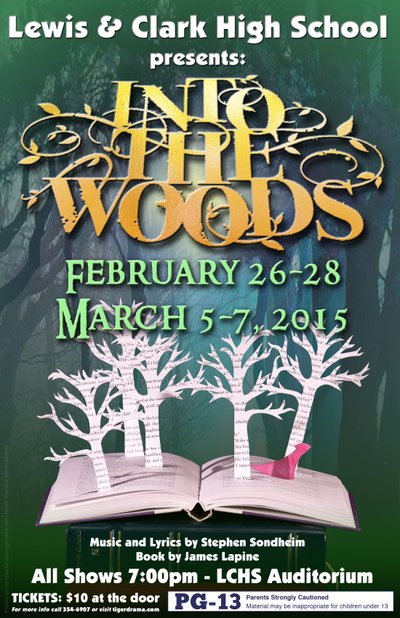 Into the Woods — Tiger Drama 2014-2015 production poster