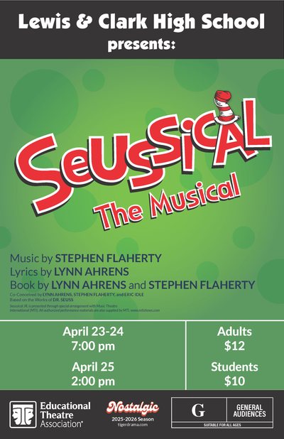 Seussical — Tiger Drama 2025-2026 production poster