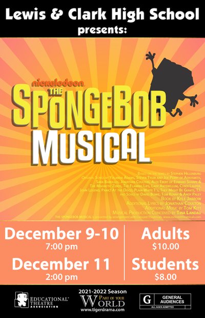 The SpongeBob Musical — Tiger Drama 2021-2022 production poster