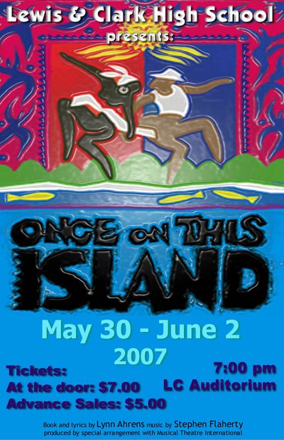 Once on This Island — Tiger Drama 2006-2007 production poster