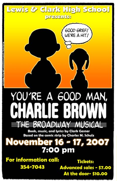 You're a Good Man, Charlie Brown — Tiger Drama 2007-2008 production poster